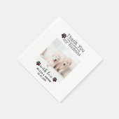 Personalisiertes Haustier Foto Danke, dass du Hoch Serviette (Ecke)