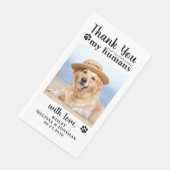 Personalisiertes Haustier Foto Danke, dass du Hoch Serviette (Ecke)