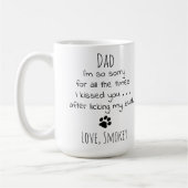 Personalisiertes Haustier Foto Funny Cat Vater Kaffeetasse (Links)