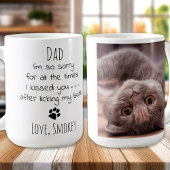 Personalisiertes Haustier Foto Funny Cat Vater Kaffeetasse