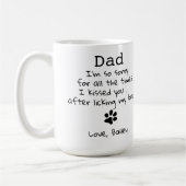 Personalisiertes Haustier Foto Funny Dog Vater Vat Kaffeetasse (Links)