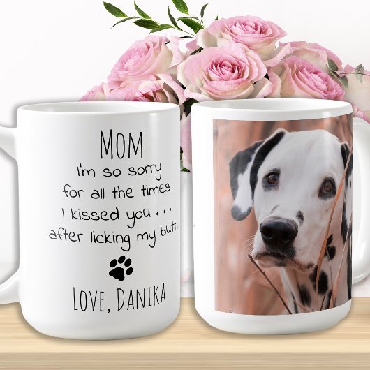 Personalisiertes Haustier Foto Funny Hund Mama Kaffeetasse