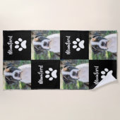 Personalisiertes Haustier-Foto-Geschenk, Hund-Foto Strandtuch (Vorderseite)