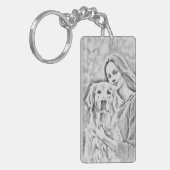 Personalisiertes Haustier Foto Hund Lover Keepake Schlüsselanhänger (Vorderseite links)
