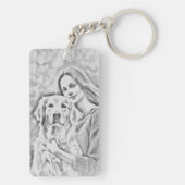 Personalisiertes Haustier Foto Hund Lover Keepake Schlüsselanhänger (Rückseite)