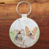 Personalisiertes Haustier Foto Hund Lover Keepake Schlüsselanhänger (Rückseite)