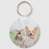 Personalisiertes Haustier Foto Hund Lover Keepake  Schlüsselanhänger (Rückseite)