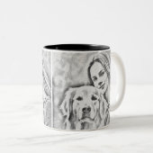 Personalisiertes Haustier Foto Hund Lover Keepake  Zweifarbige Tasse (VorderseiteRechts)