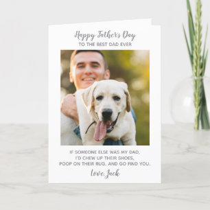 Personalisiertes Haustier Foto Hund Vater Tag der Feiertagskarte