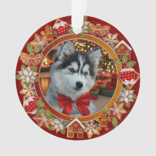 Personalisiertes Haustier-Foto "Liebe" Gold Glitte Ornament