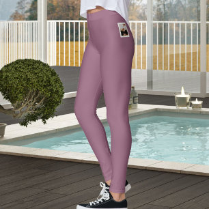 Personalisiertes Haustier-Foto Text Moderne Neutra Leggings