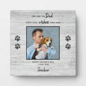 Personalisiertes Haustier Foto Vatertag Hund Vater Fotoplatte (Vorderseite)