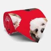 Personalisiertes Haustier Foto Weihnachten Geschen Krawatte (Gerollt)