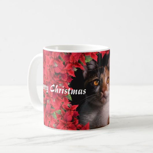 Personalisiertes Haustier-Foto Weihnachten Kaffeetasse (Vorderseite Links)