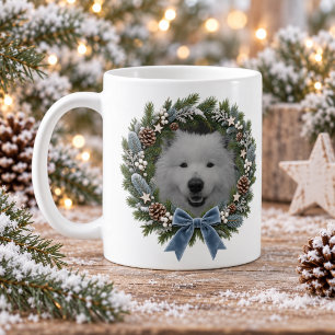 Personalisiertes Haustier-Foto Winterwald Weihnach Kaffeetasse