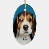 Personalisiertes Haustier, Hund Keramik Ornament (Rechts)