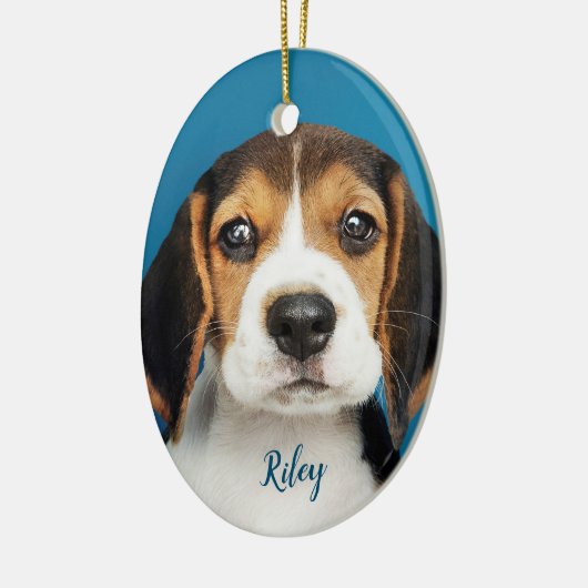 Personalisiertes Haustier, Hund Keramik Ornament (Links)