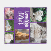 Personalisiertes Haustier Hund oder Katze 6 Fotos Fleecedecke (Vorderseite (Horizontal))