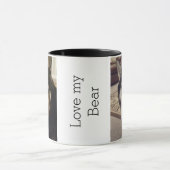 Personalisiertes Haustier-HundeFoto-Schwarz-weiße Tasse (Zentrum)