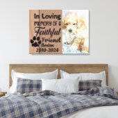 Personalisiertes Haustier Leinwanddruck (Insitu (Schlafzimmer))