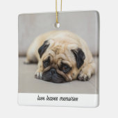 Personalisiertes Haustier Memorial Geschenk Hund F Keramikornament (Links)