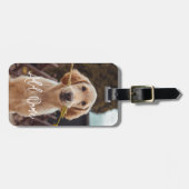 Personalisiertes Haustier mit individuellem Foto u Gepäckanhänger (Vorderseite horizontal)