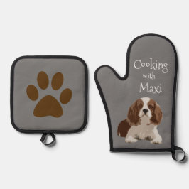 personalisiertes Haustier Ofenhandschuh & Topflappen-Set