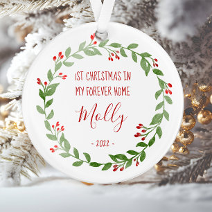 Personalisiertes Haustierfoto Erstes Weihnachten i Ornament