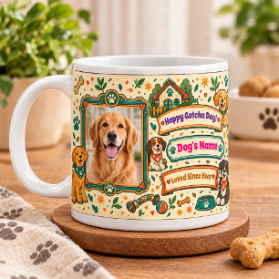 Personalisiertes Haustierfoto Froher Gotcha-Tag Re Kaffeetasse