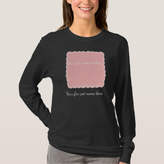 Personalisiertes Haustierfoto mit rosa geschwungen T-Shirt