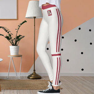 Personalisiertes Haustierfoto neutrale dunkle Bord Leggings