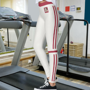 Personalisiertes Haustierfoto neutrale dunkle Bord Leggings