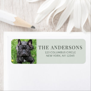 Personalisiertes Haustierfoto Sage Green Rücksende