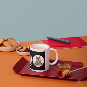 Personalisiertes Haustierfoto und Text Kaffeetasse