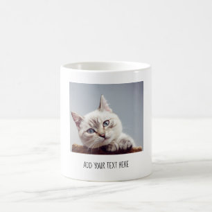 Personalisiertes Haustierfoto und Text Kaffeetasse