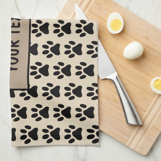 Personalisiertes Haustierküchentuch mit der Geschirrtuch (Viertel Falte)