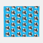 Personalisiertes Haustiermuster Fleecedecke (Vorderseite (Horizontal))