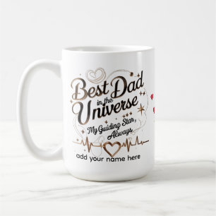 Personalisiertes Heartbeat-Star-Geschenk für ihn Kaffeetasse
