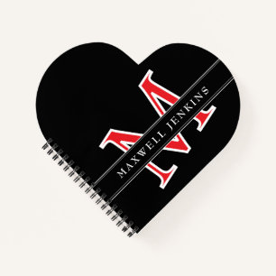 Personalisiertes Heft-Notebook mit Monogramm und N Notizblock