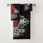 Personalisiertes Heften Dumbell Fitness Gym Badhandtuch Set (Insitu)