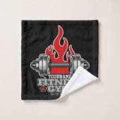 Personalisiertes Heften Dumbell Fitness Gym Badhandtuch Set (Waschlappen)