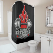 Personalisiertes Heften Dumbell Fitness Gym Duschvorhang (Beispiel)