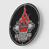 Personalisiertes Heften Dumbell Fitness Gym Große Wanduhr (Winkel)