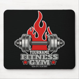 Personalisiertes Heften Dumbell Fitness Gym Mousepad