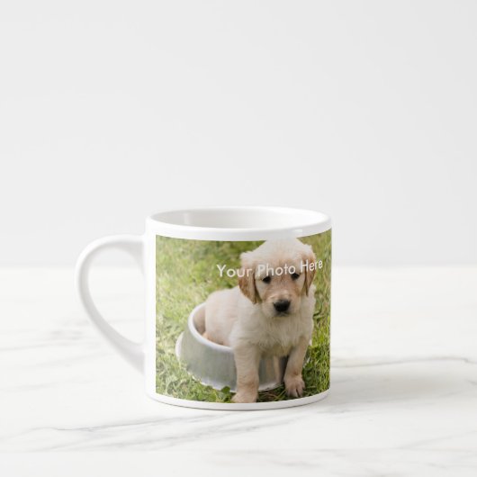Personalisiertes Heimtier Foto Espresso Tasse (Links)