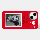 Personalisiertes Heimtier Foto I Liebe mein Hund Case-Mate iPhone Hülle (Rückseite (Horizontal))