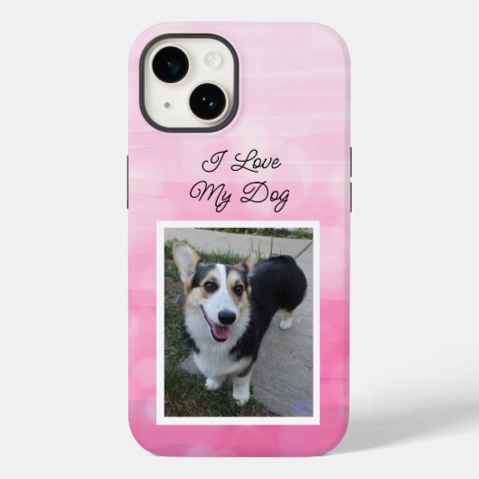 Personalisiertes Heimtier Foto I Liebe mein Hund Case-Mate iPhone Hülle (Rückseite)