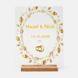 Personalisiertes Heiratsklyrikzeichen Acrylschild