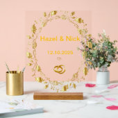 Personalisiertes Heiratsklyrikzeichen Acrylschild (Hochzeit)