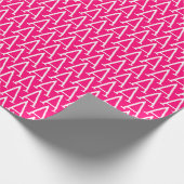 Personalisiertes, heißrosa Fuchsia-Syndrom Geschenkpapier (Ecke)